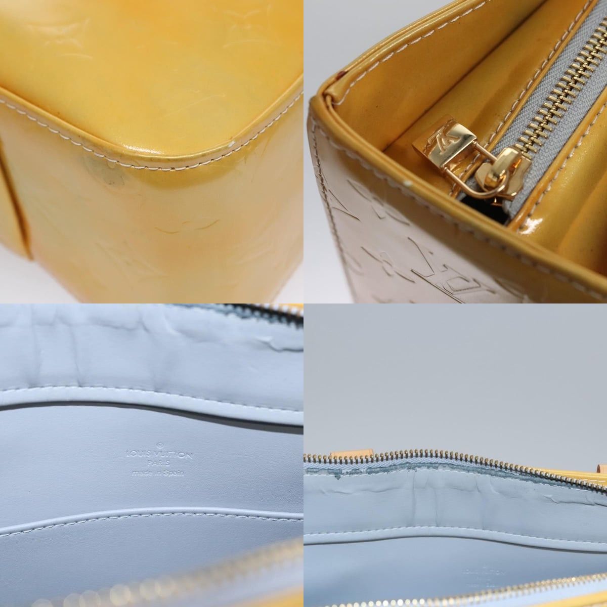 Louis Vuitton LOUIS VUITTON Monogram Vernis Columbus Tote Bag Gris M91028 Size ONE SIZE - 11 Thumbnail