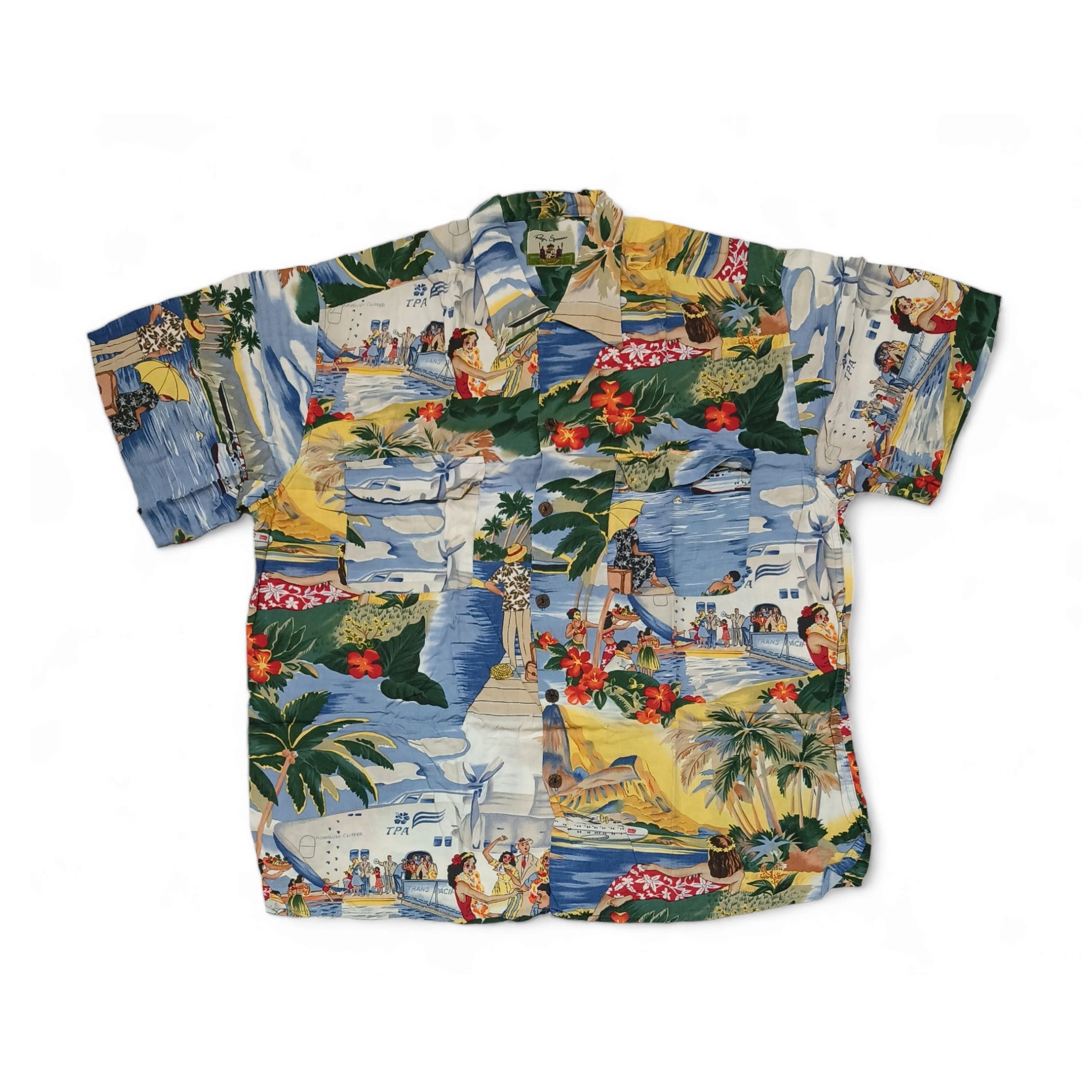 Reyn Spooner Vintage Reyn Spooner Tourist Aloha Tropical Hawaiian Shirt Size US L / EU 52-54 / 3 - 1 Thumbnail