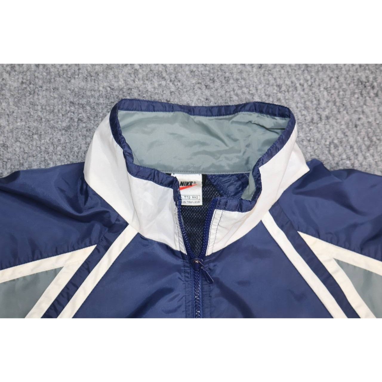 Nike VTG 90s Nike Windbreaker Jacket Mens Size 2XL Blue Gray Size US XXL / EU 58 / 5 - 5 Thumbnail