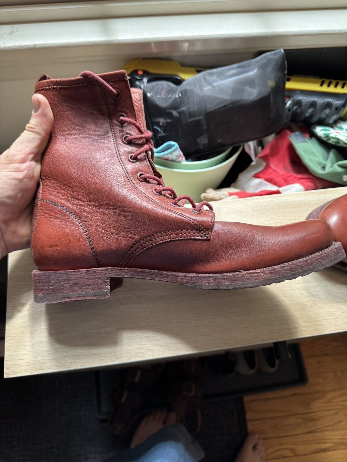 Frye Frye Veronica Combat - Size 10 - Red Clay 3470322-RDC Size US 10 / IT 40 - 3 Thumbnail
