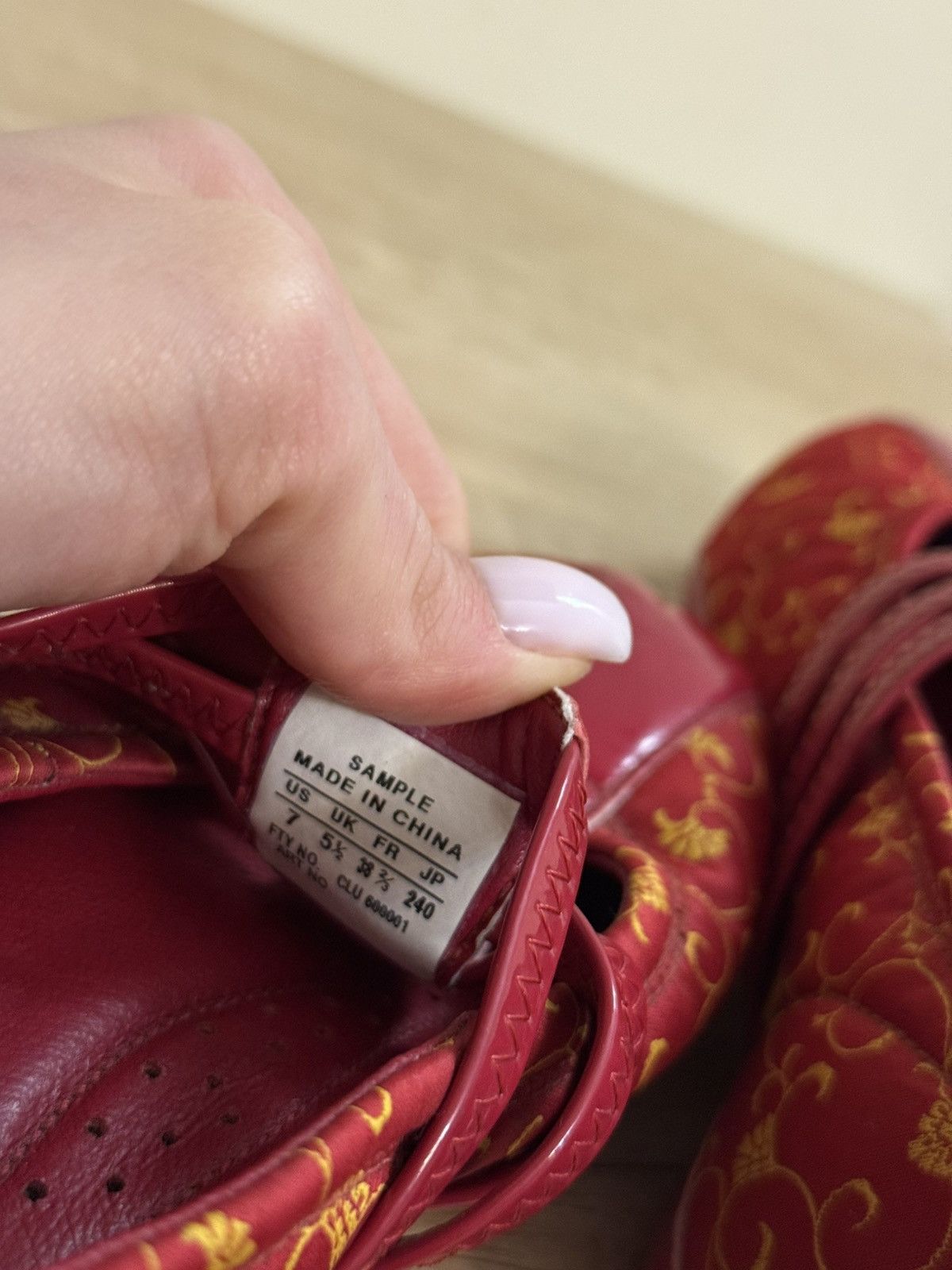 Adidas Adidas Y2K Red & Gold Mary Jane Sneakers – Archive Sample Size US 7 / IT 37 - 4 Thumbnail