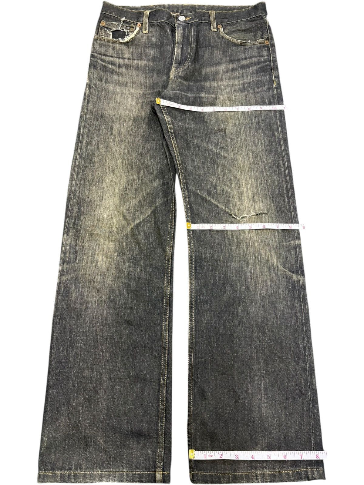 Gucci Vintage Gucci Charcoal Wash Distressed Loose Jeans Size US 30 / EU 46 - 8 Thumbnail