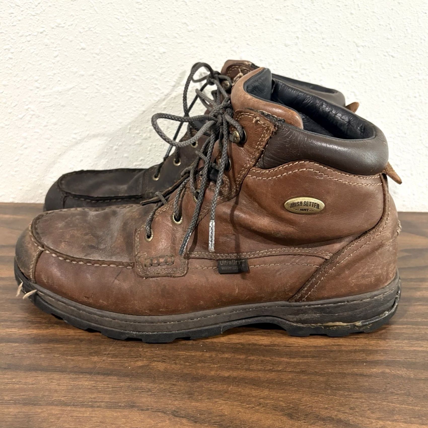 Vintage Red Wing Shoes Boots Moc Toe 13 D 3875 Brown Leather Waterproof Chukka Hunting Logo Men’s Boots Size US 13 / EU 46 - 5 Thumbnail