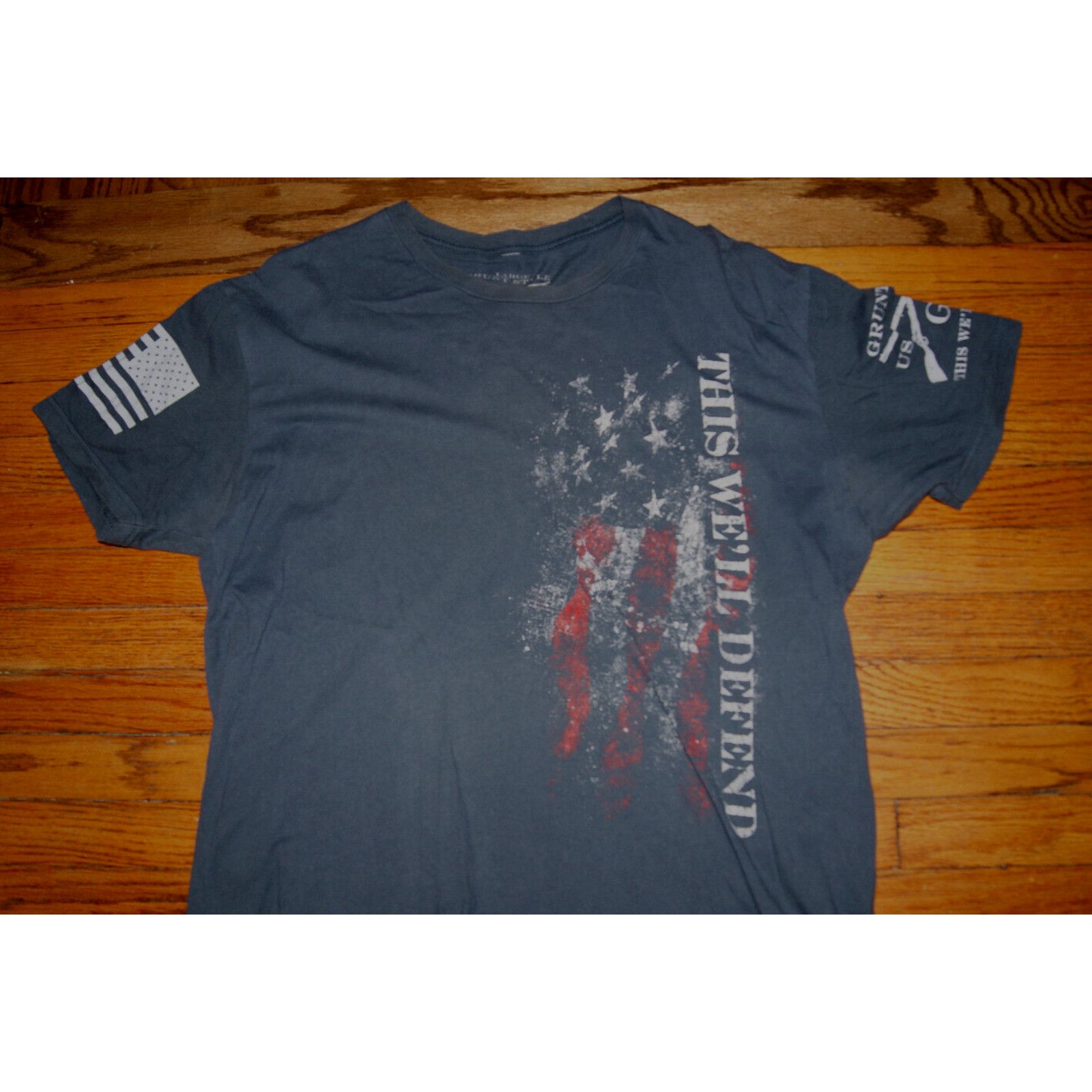Grunt Style Grunt Style We'll Defend USA Flag Stars Stripes Men L TShirt Size US L / EU 52-54 / 3 - 1 Thumbnail