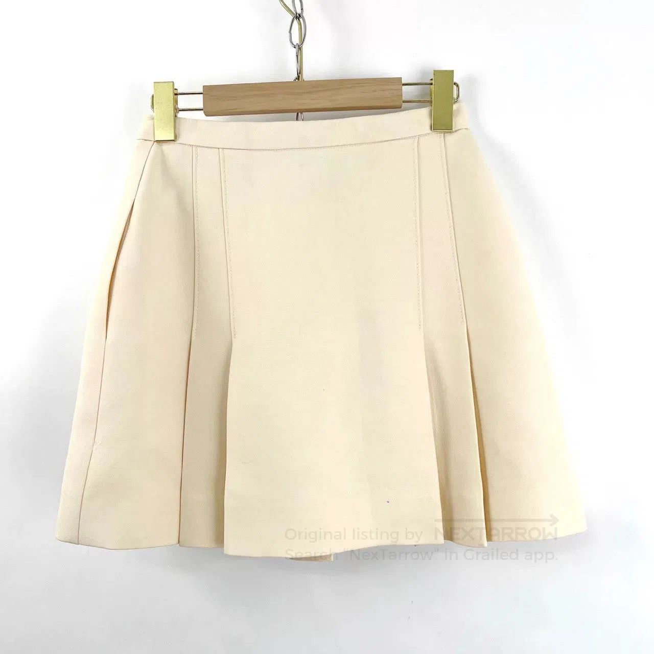 Dior Dior White Star Button Pleated Skirt. Size 33" - 2 Thumbnail