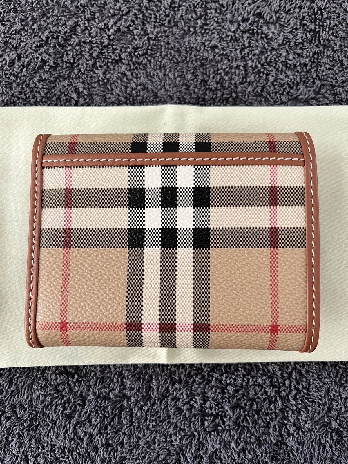 Burberry Burberry Check and Leather Small Folding Wallet Size ONE SIZE - 7 Thumbnail