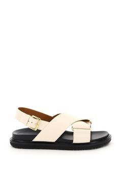 image of Marni O1S22I1N1223 Fussbett Sandals In White, Women's (Size 11)