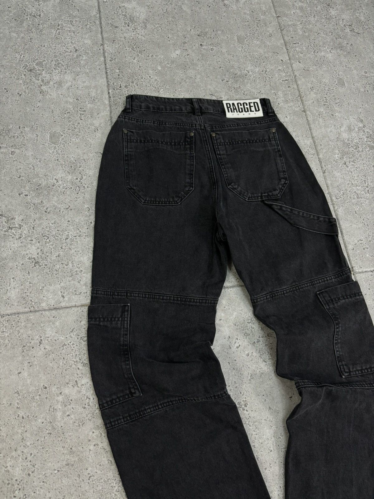 Vintage Vintage Ragged Jeans Avantgarde Denim Cargo Pants Rare Y2K Size US 30 / EU 46 - 4 Thumbnail
