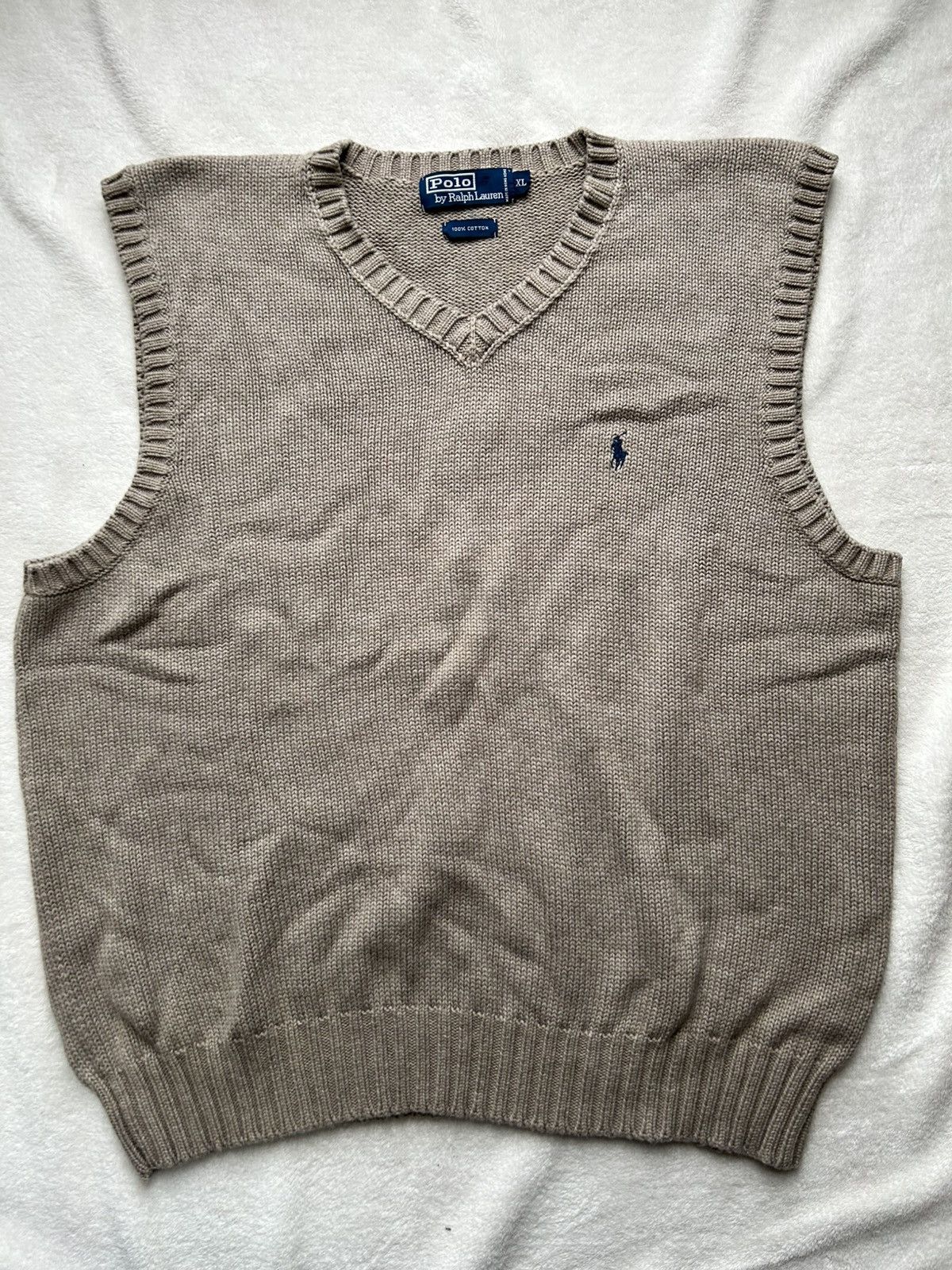 Polo Ralph Lauren 90s Polo Ralph Lauren 100% Cotton V-Neck Sweater Vest sz XL Size US XL / EU 56 / 4 - 1 Thumbnail