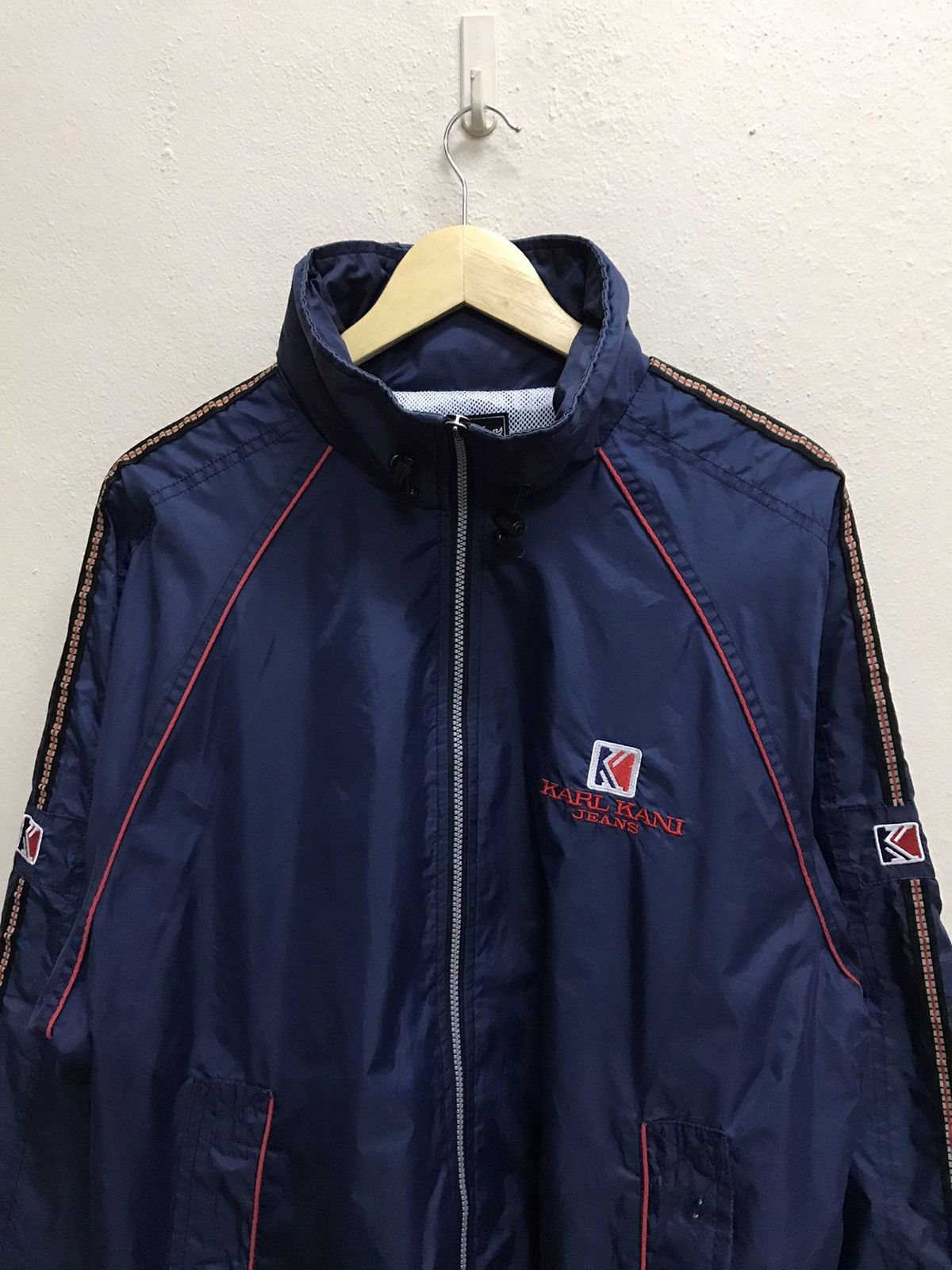 Karl Kani Vintage 90s Karl Kani Jeans Biglogo Windbreaker Jacket Size US XL / EU 56 / 4 - 4 Thumbnail