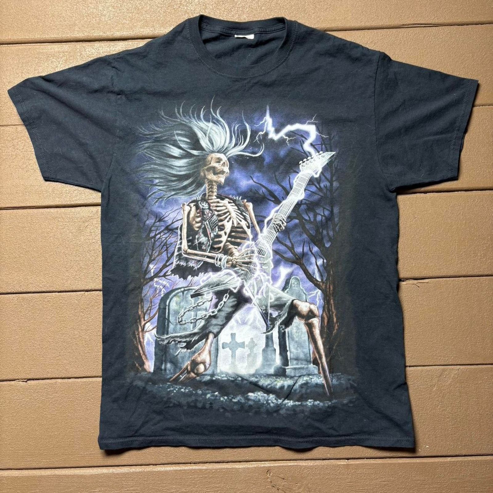 Southpole Y2k skeleton playing guitar lightning Size US S / EU 44-46 / 1 - 1 Thumbnail