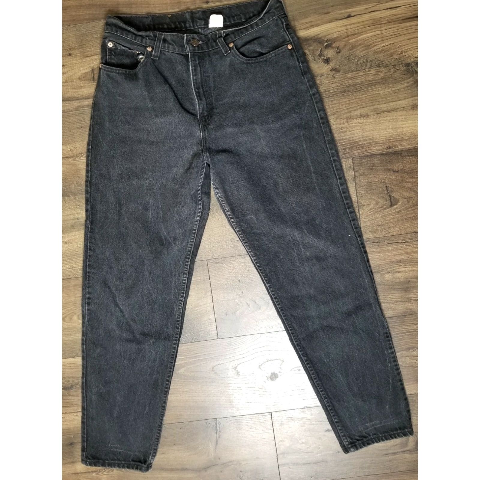 Levi's Vintage Levi's Jeans Women's Tapered Regular Fit Sz 13 Black 90s Made in USA Size 34" / US 12 / IT 48 - 5 Thumbnail
