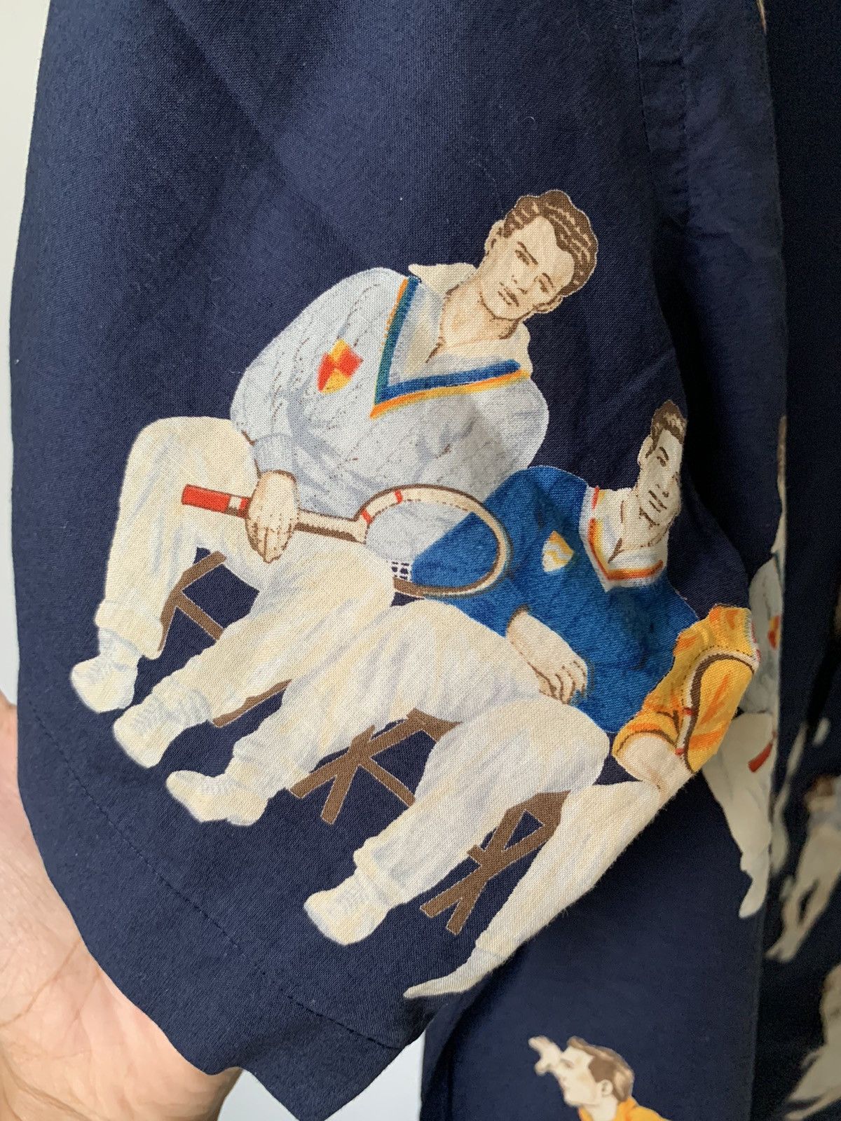 Polo Ralph Lauren Vintage Rare 90s Polo Tennis Overprint Button Ups Shirt Size US M / EU 48-50 / 2 - 13 Thumbnail
