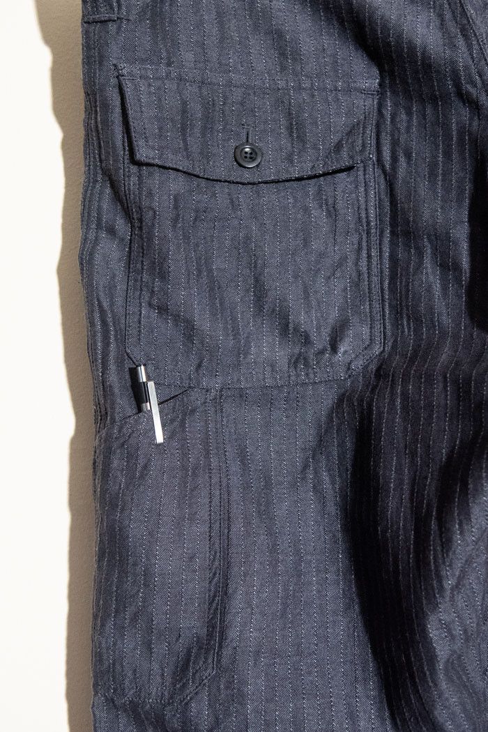 Ts(S) Tss Cotton Linen Herringbone Gray Fatigue Pants Size US 36 / EU 52 - 3 Thumbnail