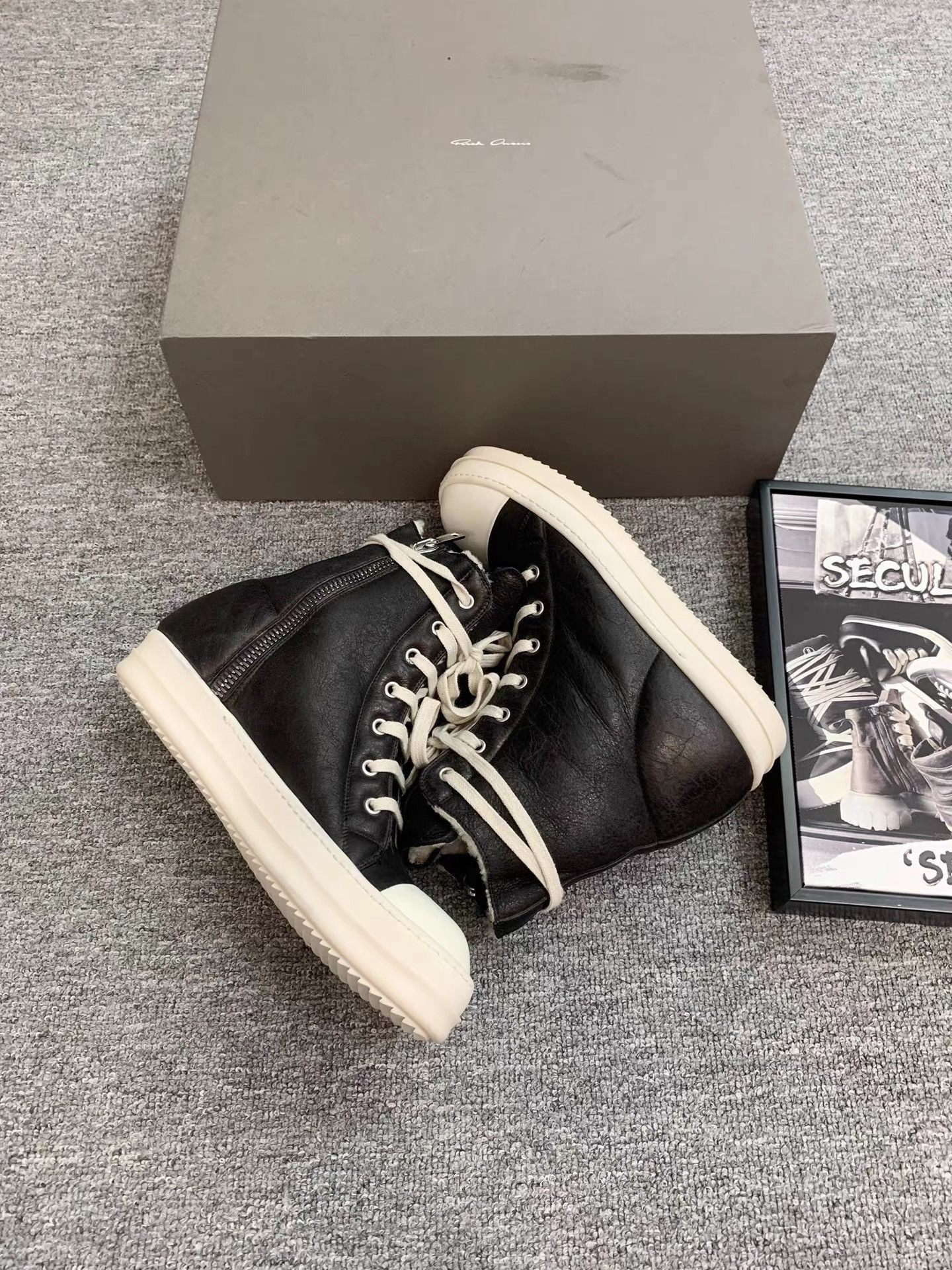 Rick Owens Rick Owens 17FW Mainline Leather Ramones K34 Size US 6 / EU 39 - 6 Thumbnail
