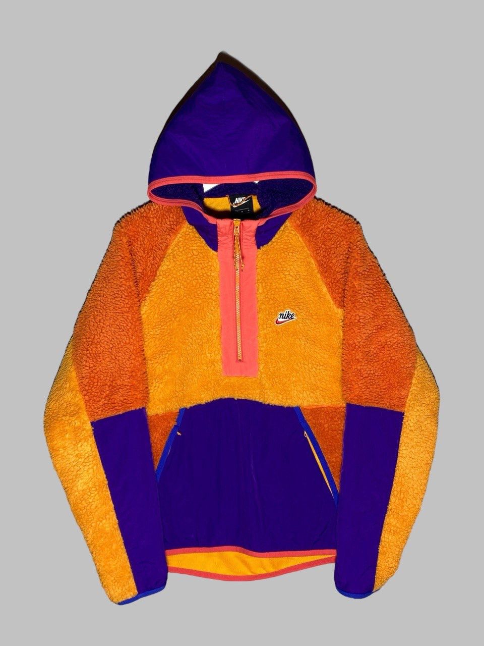 Nike Sherpa Fleece Hoodie Half Zip Jacket