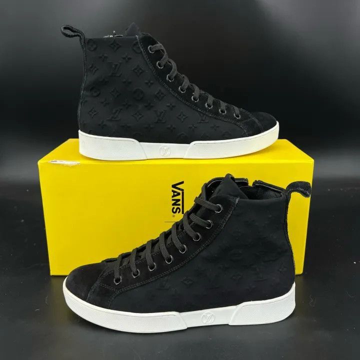 Louis Vuitton Louis Vuitton Black High Top Sneakers -2508 Size US 5 / EU 37 - 8 Thumbnail