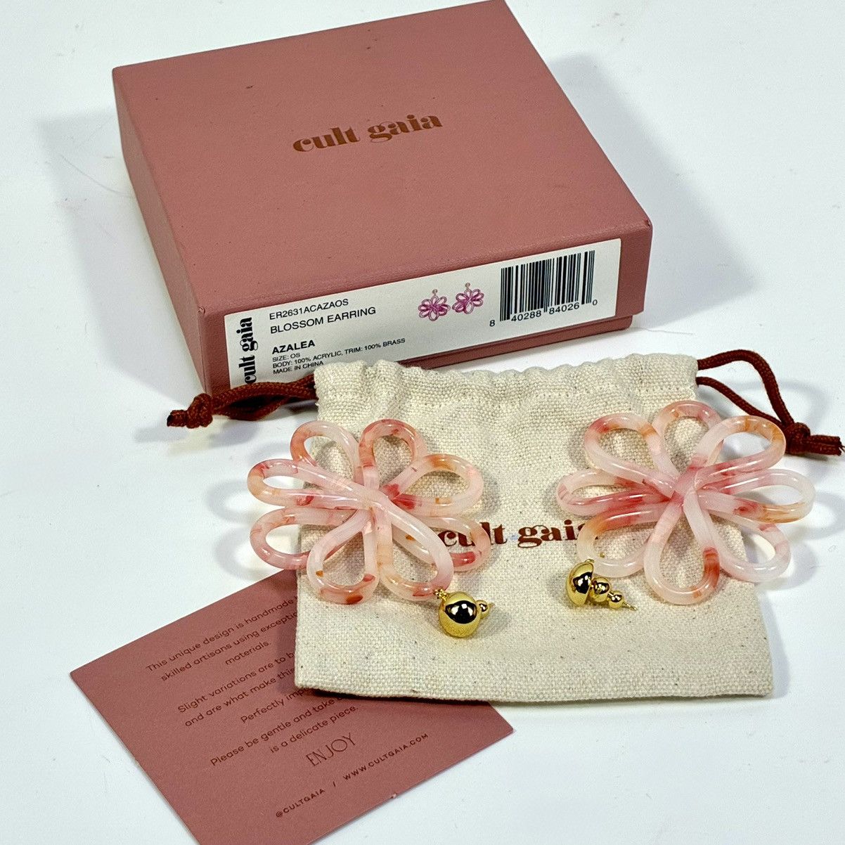 Cult Gaia Cult Gaia Acrylic Blossom Flower Azalea Earrings Pink NWT Size ONE SIZE - 16 Thumbnail