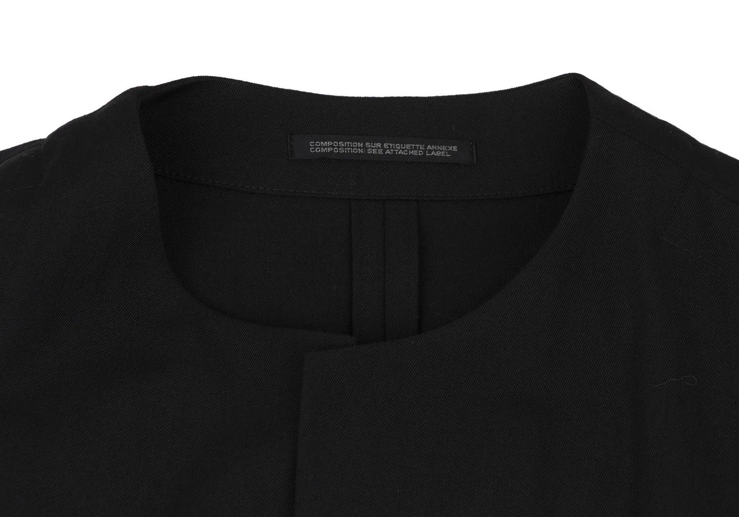 Yohji Yamamoto Yohji Yamamoto Wool Gabardine No-Collar Coat Size US XL / EU 56 / 4 - 3 Thumbnail