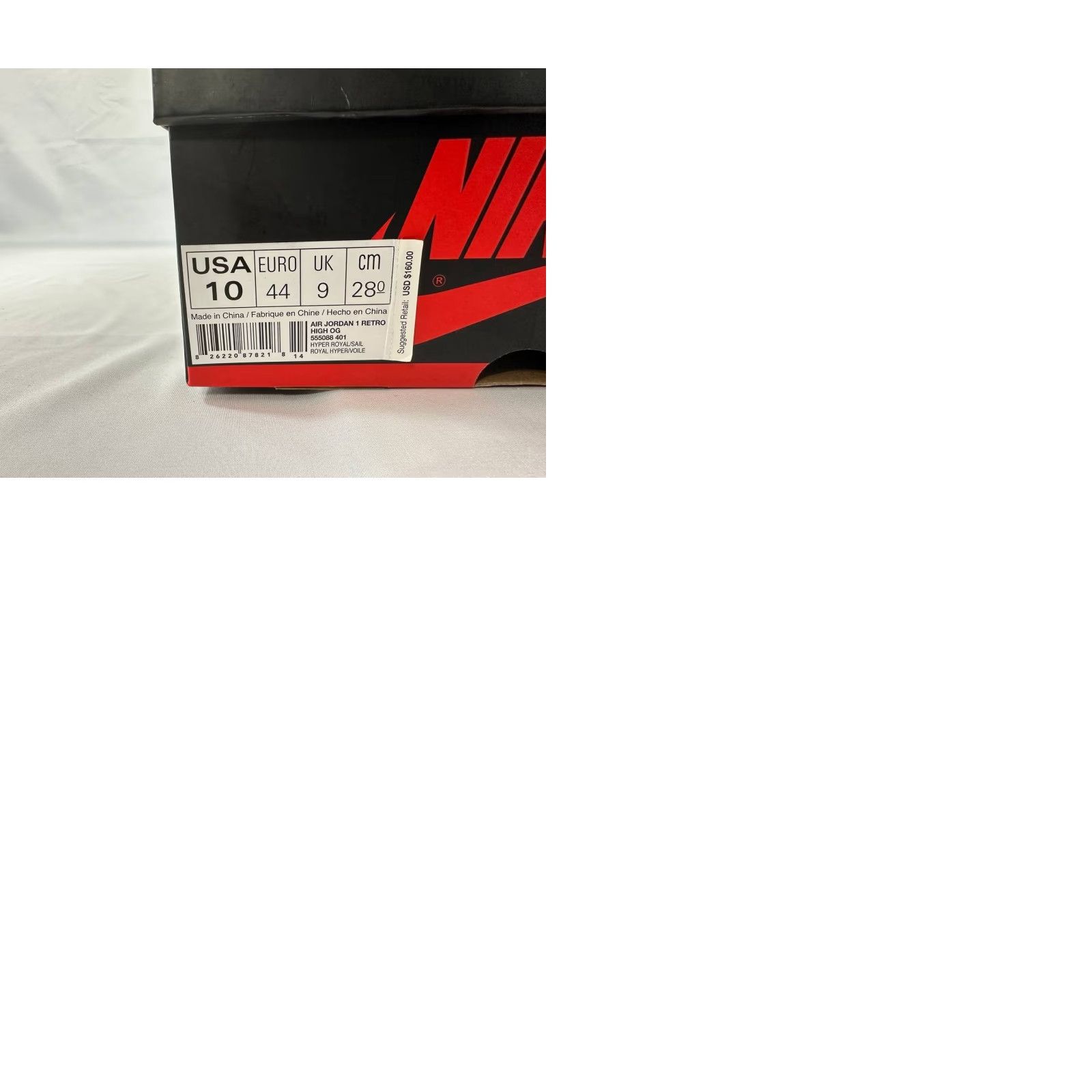 Jordan Brand Nike Air Jordan 1 Retro High Hyper Royal 555088-401 Sneakers Men Size 10 Blue Leather Custom Size US 10 / EU 43 - 9 Thumbnail
