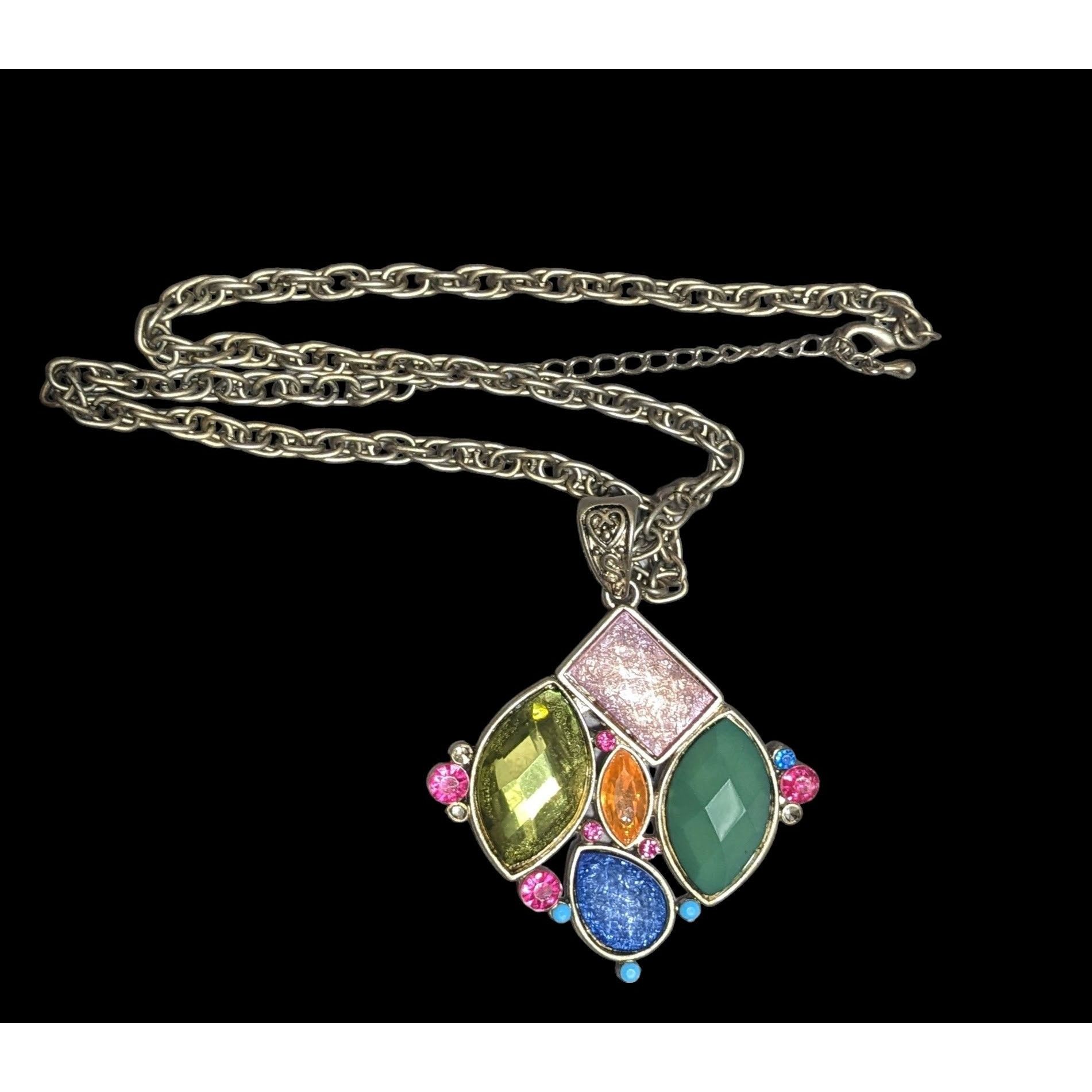 Other Rainbow Multi-Stone Pendant Necklace Size ONE SIZE - 1 Thumbnail