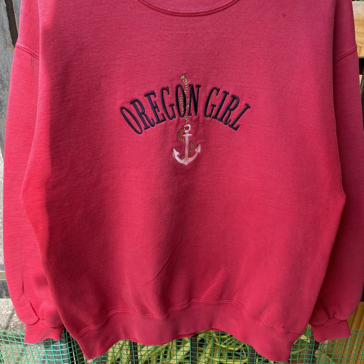 Japanese Brand × Vintage 🔥Vintage 90s Oregon Girl Embroidered Big Logo Sweatshirts Size US M / EU 48-50 / 2 - 5 Thumbnail