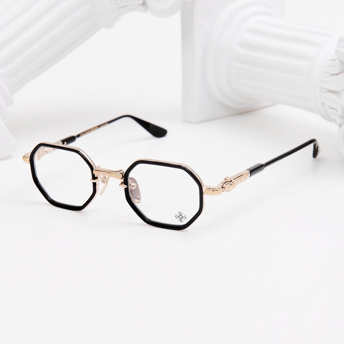 Chrome Hearts CHROME HEARTS TATTERS CLASSIC BROWN - GOLD PLATED GLASSES Size ONE SIZE - 2 Thumbnail