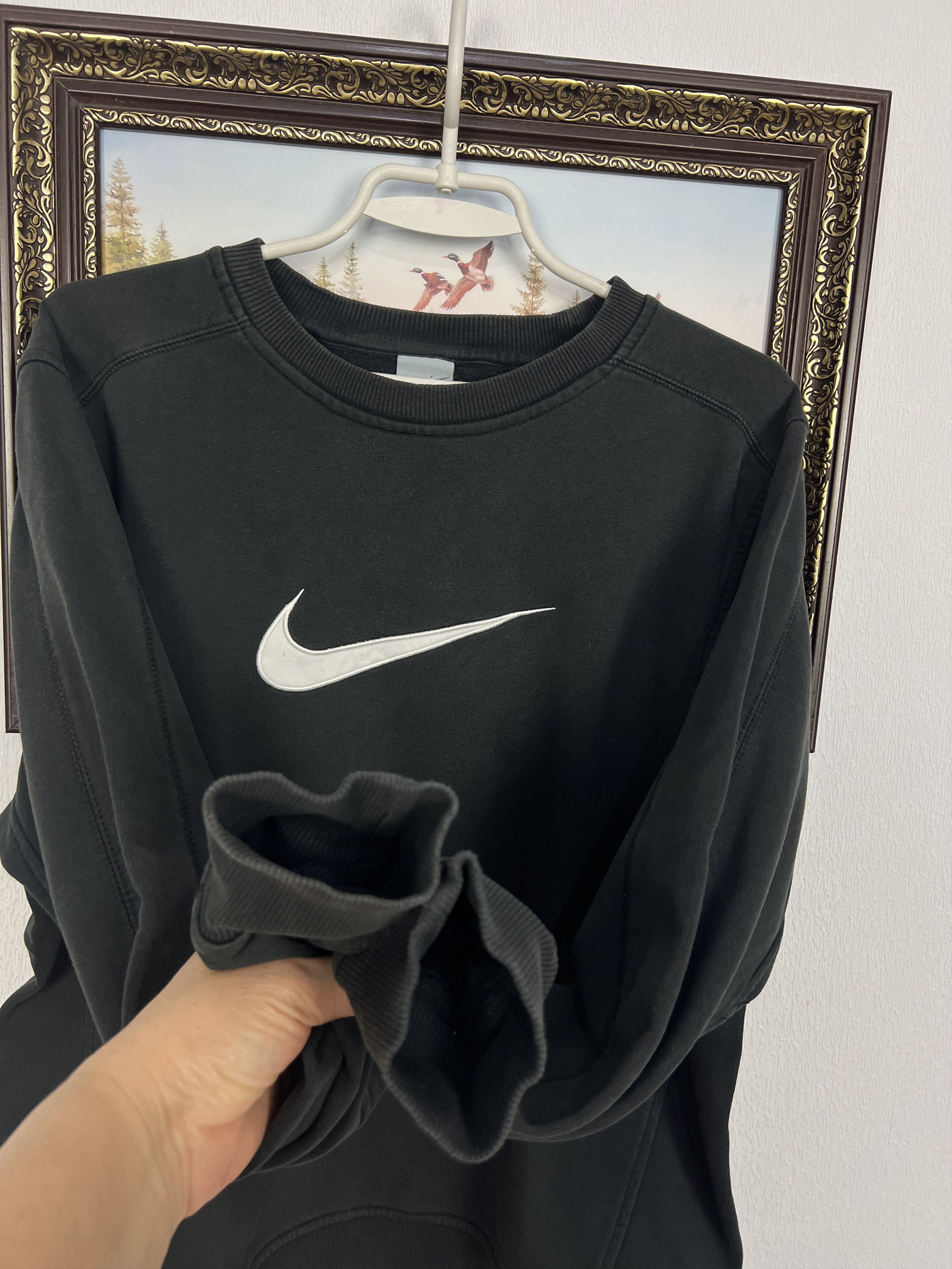 Nike Vintage 2000's Big Swoosh Center Logo Sweatshirt Crewneck Size US M / EU 48-50 / 2 - 5 Thumbnail