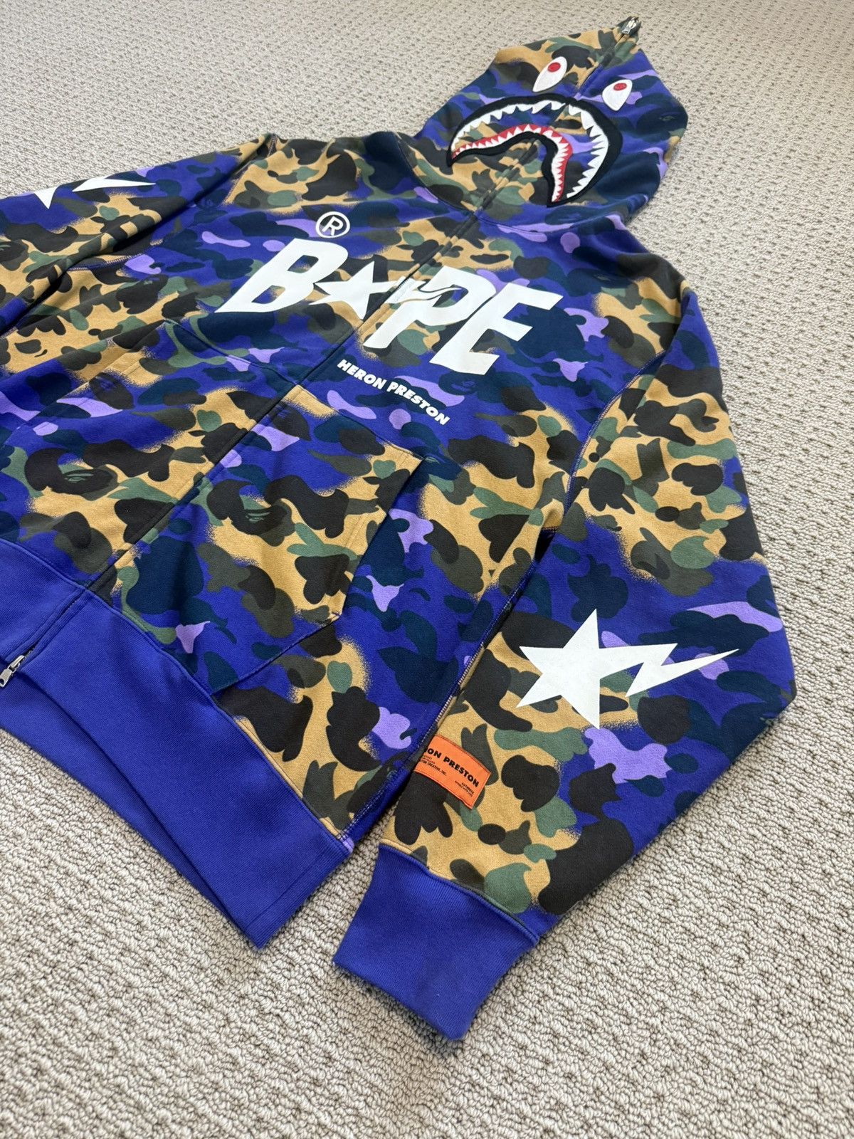 Bape Bape x Heron Preston Hoodie Zip Up Size US XXL / EU 58 / 5 - 3 Thumbnail