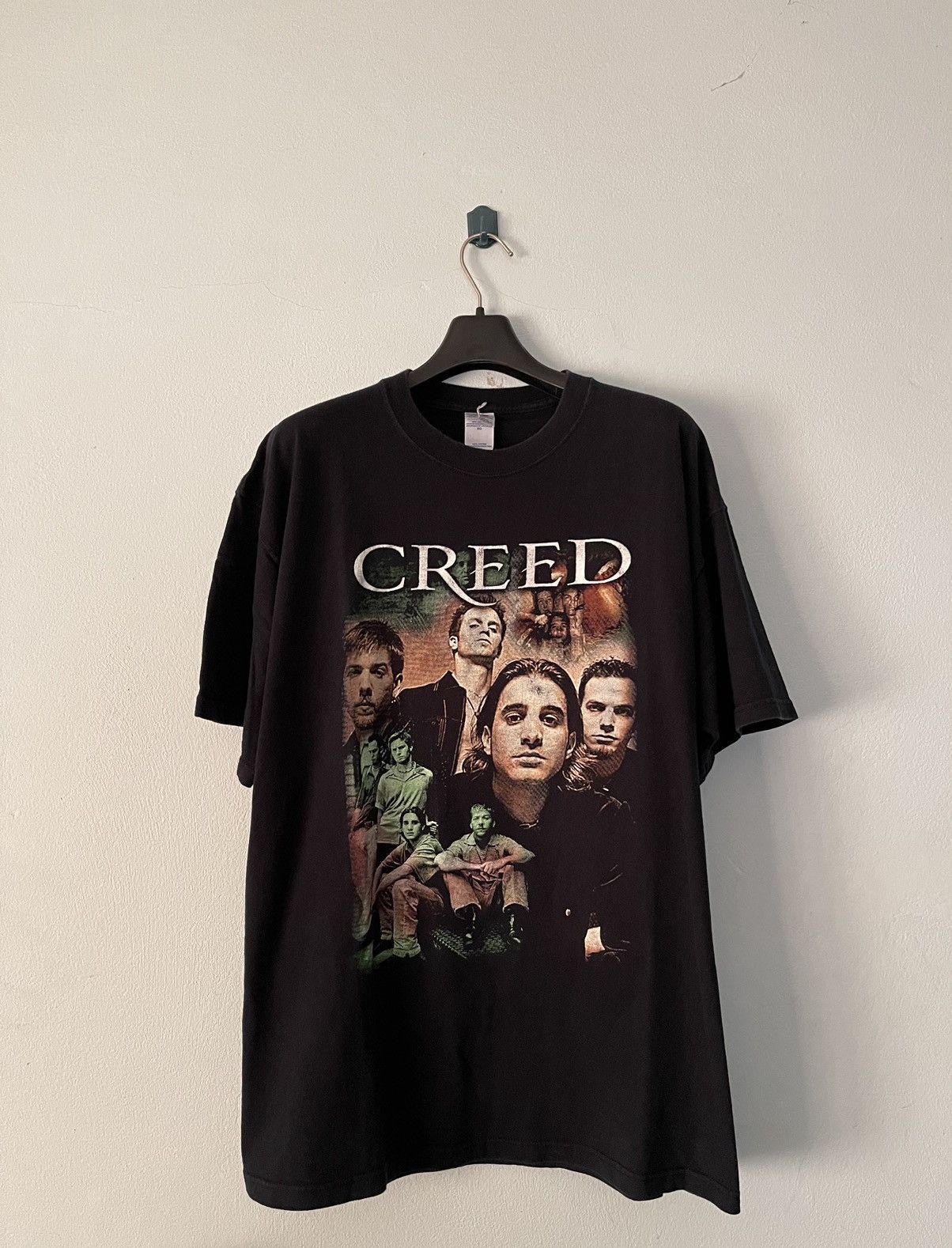 image of Band Tees x Rap Tees Creed Shirt Post Grunge Tour 2002 in Black, Men's (Size XL)