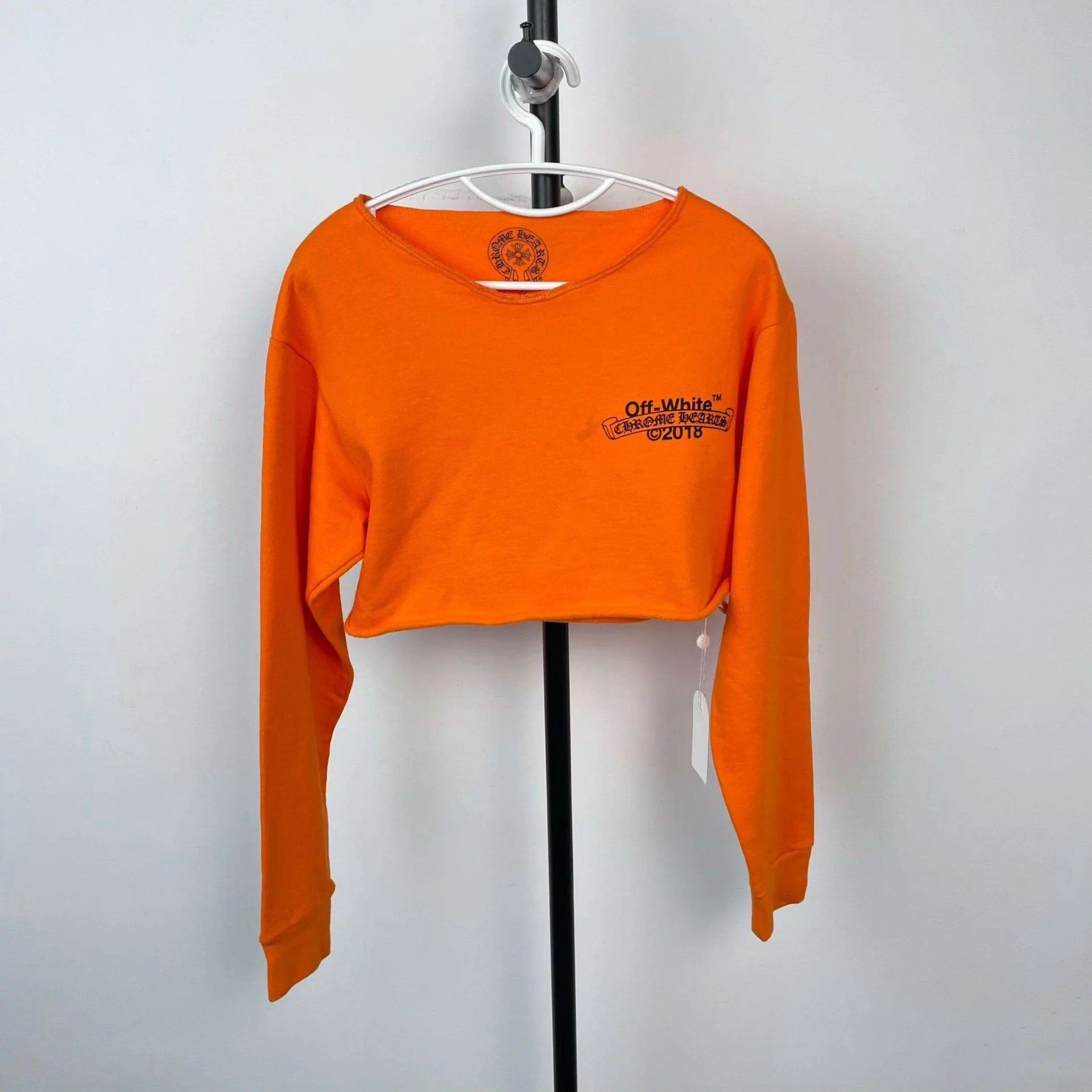 Chrome Hearts Chrome Hearts cotton short sweatshirt 170/92B orange Size M / US 6-8 / IT 42-44 - 1 Thumbnail