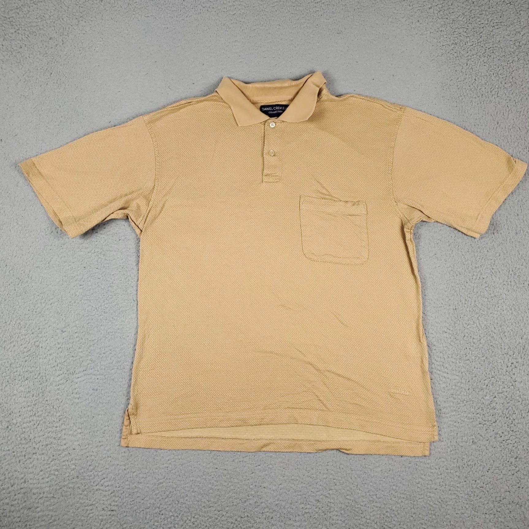 Cremieux VINTAGE Daniel Cremieux Beige Geometric Pocket Casual Mens Polo Shirt M Size US M / EU 48-50 / 2 - 3 Thumbnail