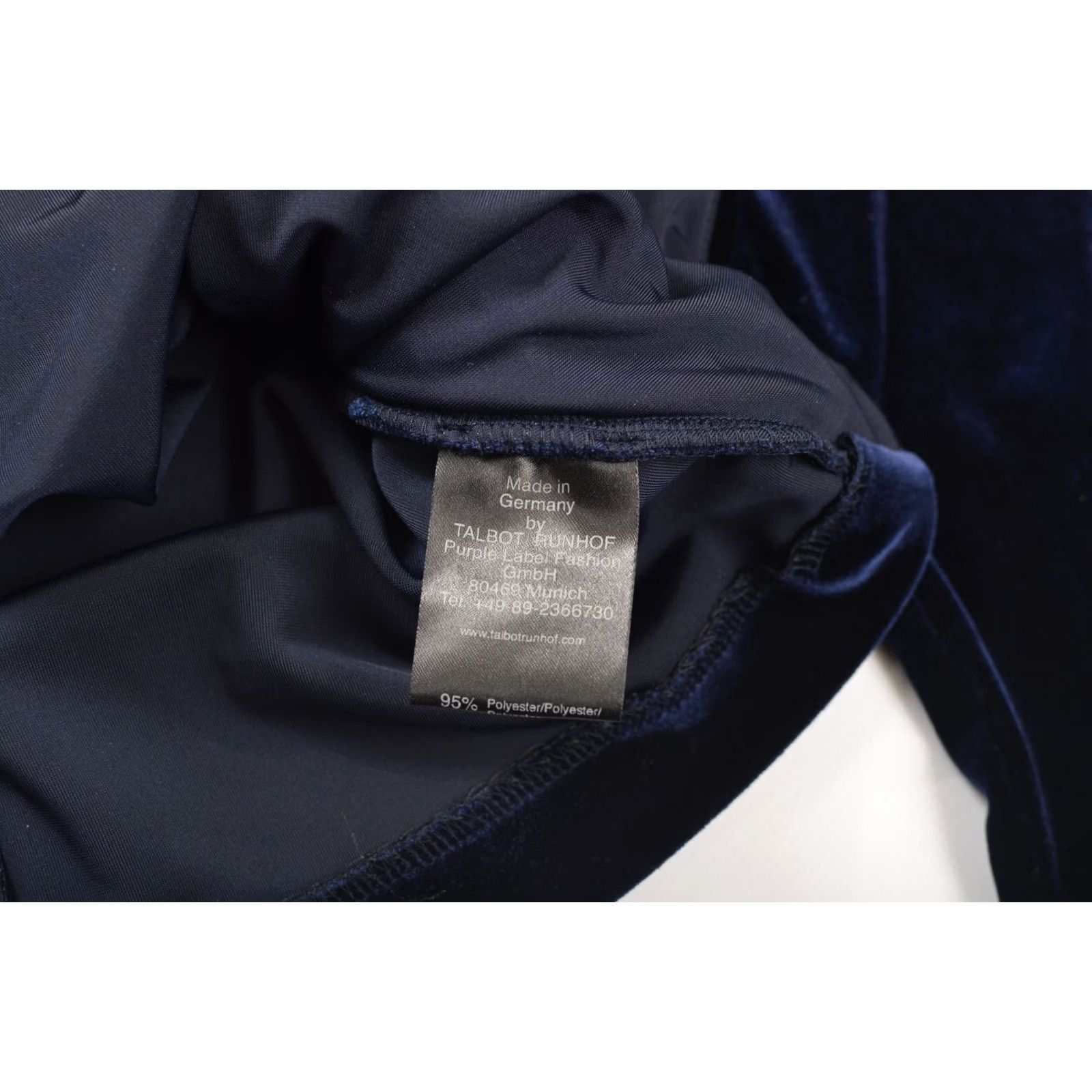 Vintage Talbot Runhof Blouse Navy Stretch Velvet Wrap Cassiopeia 36 Made in Germany Womens Size XS / US 0-2 / IT 36-38 - 4 Thumbnail