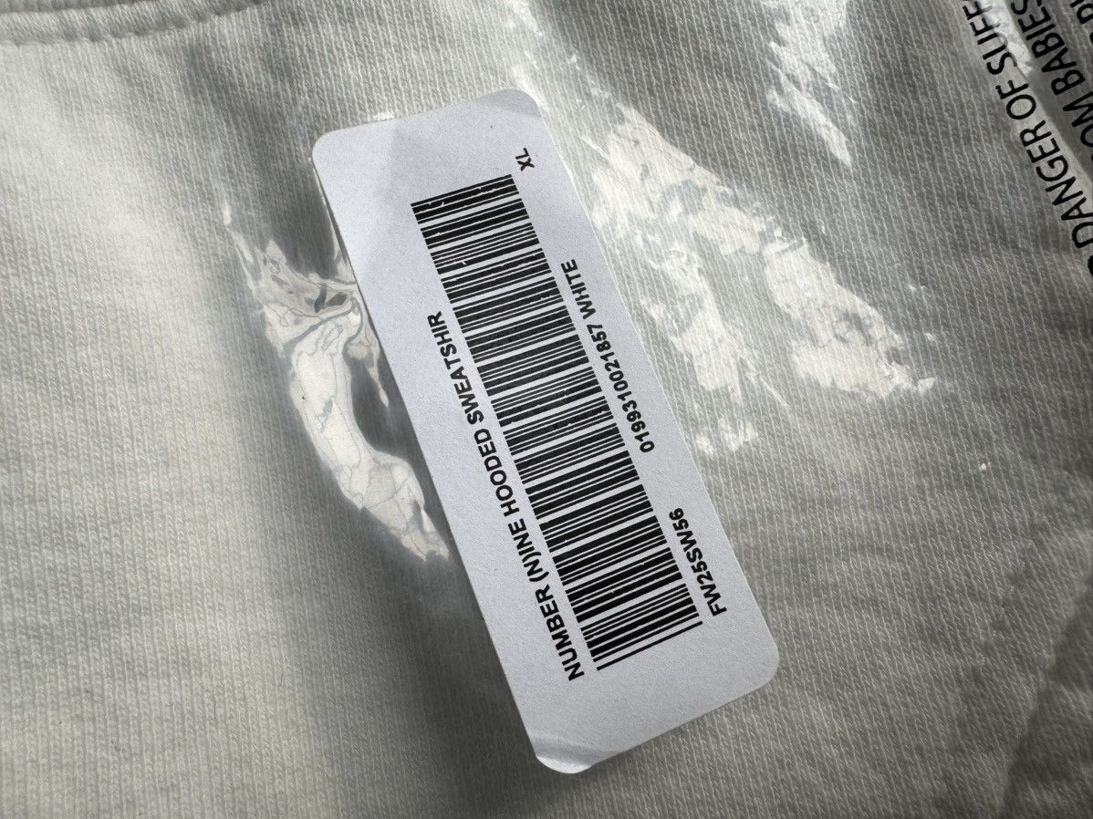 Number (N)ine × Supreme Supreme Number (N)ine Hoodie White Size US XL / EU 56 / 4 - 11 Thumbnail