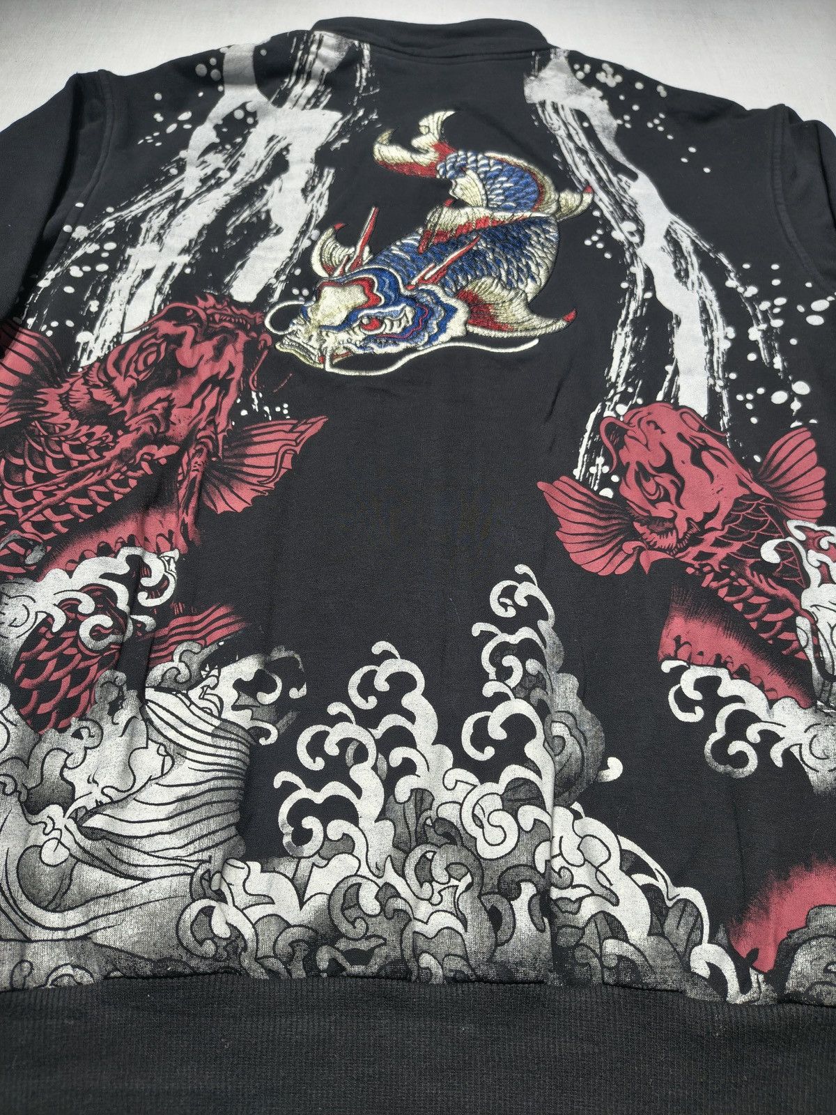 Japanese Brand AOP INANSE PRINT + EMBROIDERED LUCKY KOI FISH JACKET🐟🔥(017) Size US M / EU 48-50 / 2 - 4 Thumbnail