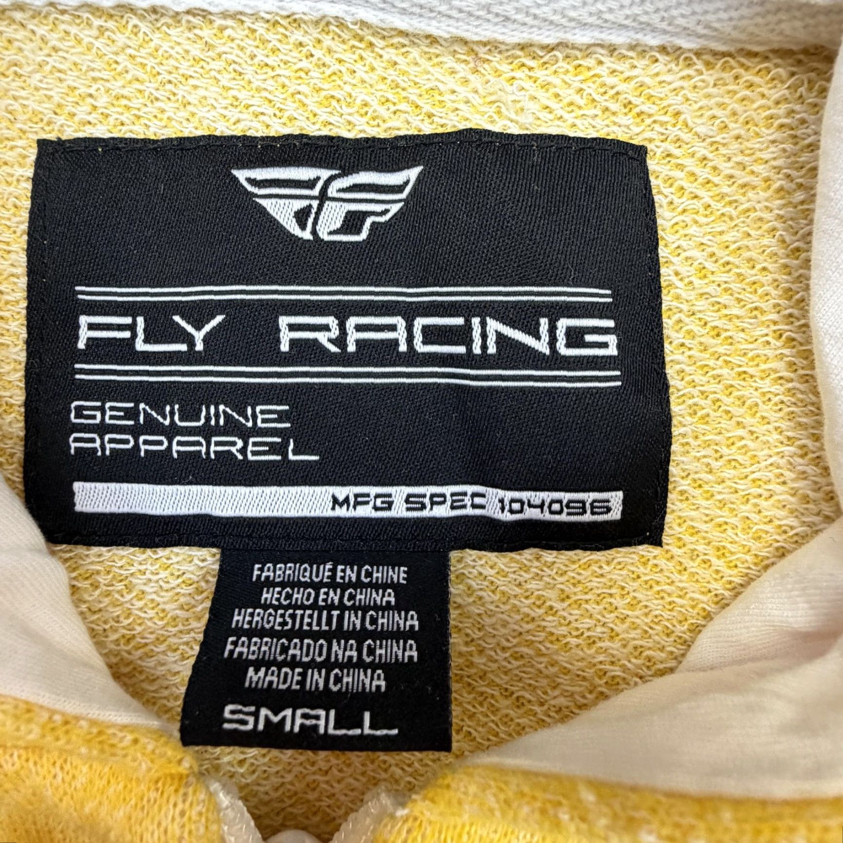 Logo 7 Fly Racing Hoodie Mens Small Yellow Full Zip Graphic Motorcycle Logo Sweatshirt Size US S / EU 44-46 / 1 - 5 Thumbnail