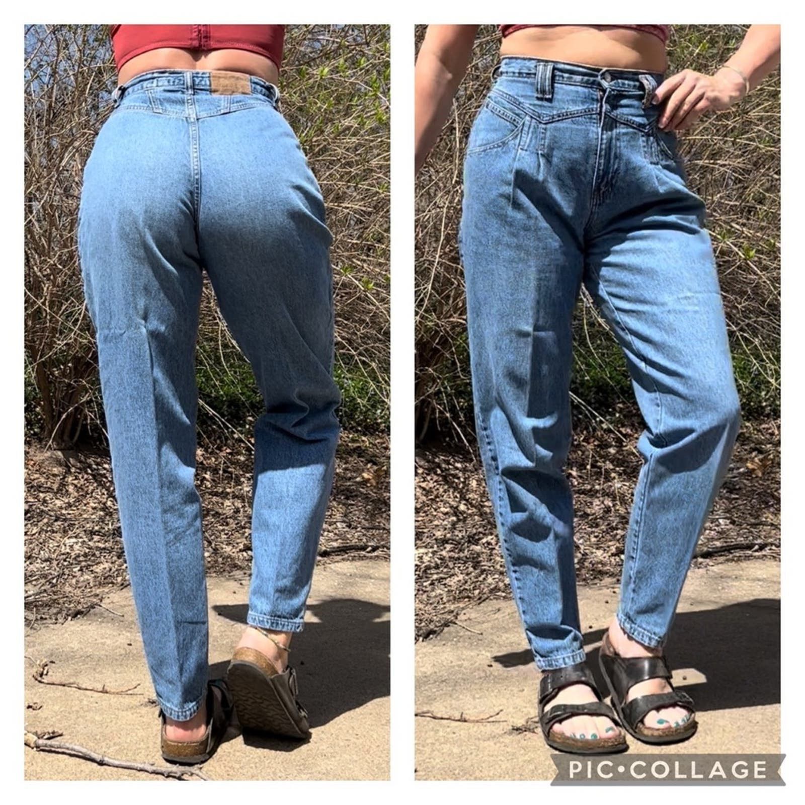 image of Levis Levi’S 900 Series High Rise Pleat Bareback Taper Ankle Jeans in Blue, Women's (Size 28)