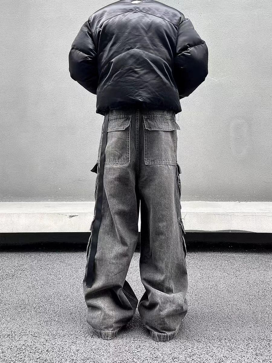 Japanese Brand × Jean High Street Style Dark Work Loose Micro Flare Jeans Size US 33 - 2 Thumbnail