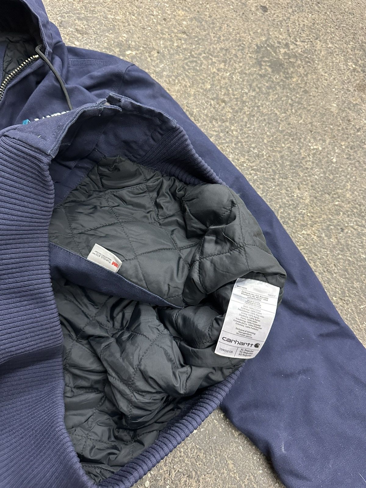 Carhartt × Vintage Carhartt hooded blue jacket Size US XL / EU 56 / 4 - 9 Thumbnail