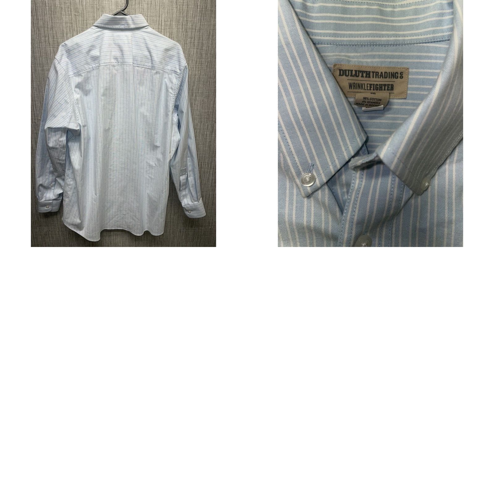 Duluth Trading Company Duluth Trading Women's Shirt M Cotton Blend Blue Striped Button-Up Size M / US 6-8 / IT 42-44 - 8 Thumbnail