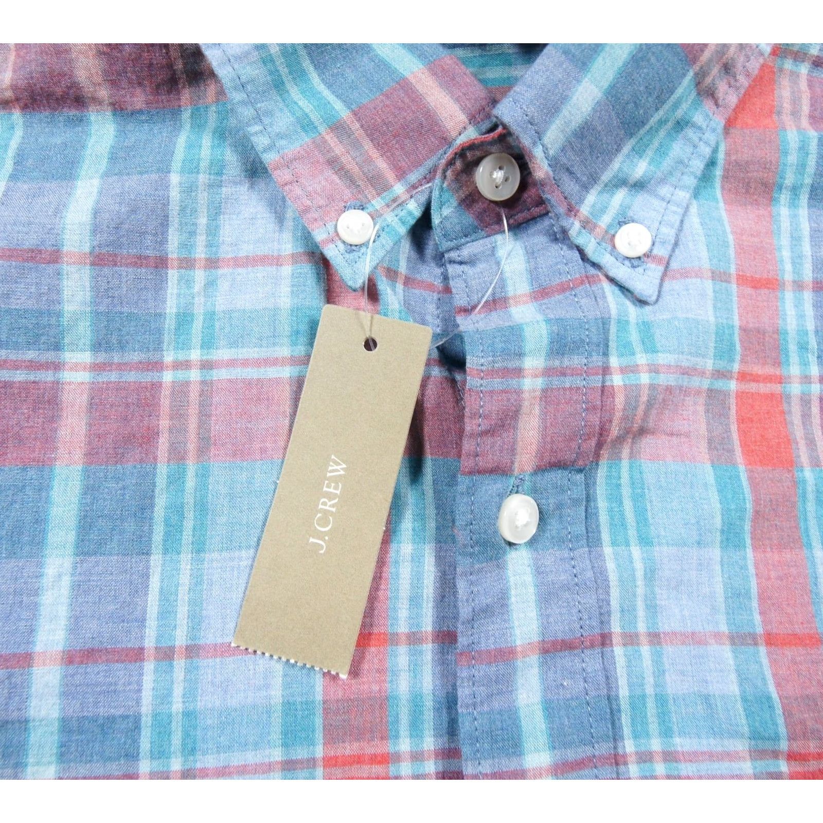 J.Crew JCrew Shirt Mens Medium Button-Down Slim Fit Plaid Business Work Long Sleeve Size US M / EU 48-50 / 2 - 3 Thumbnail