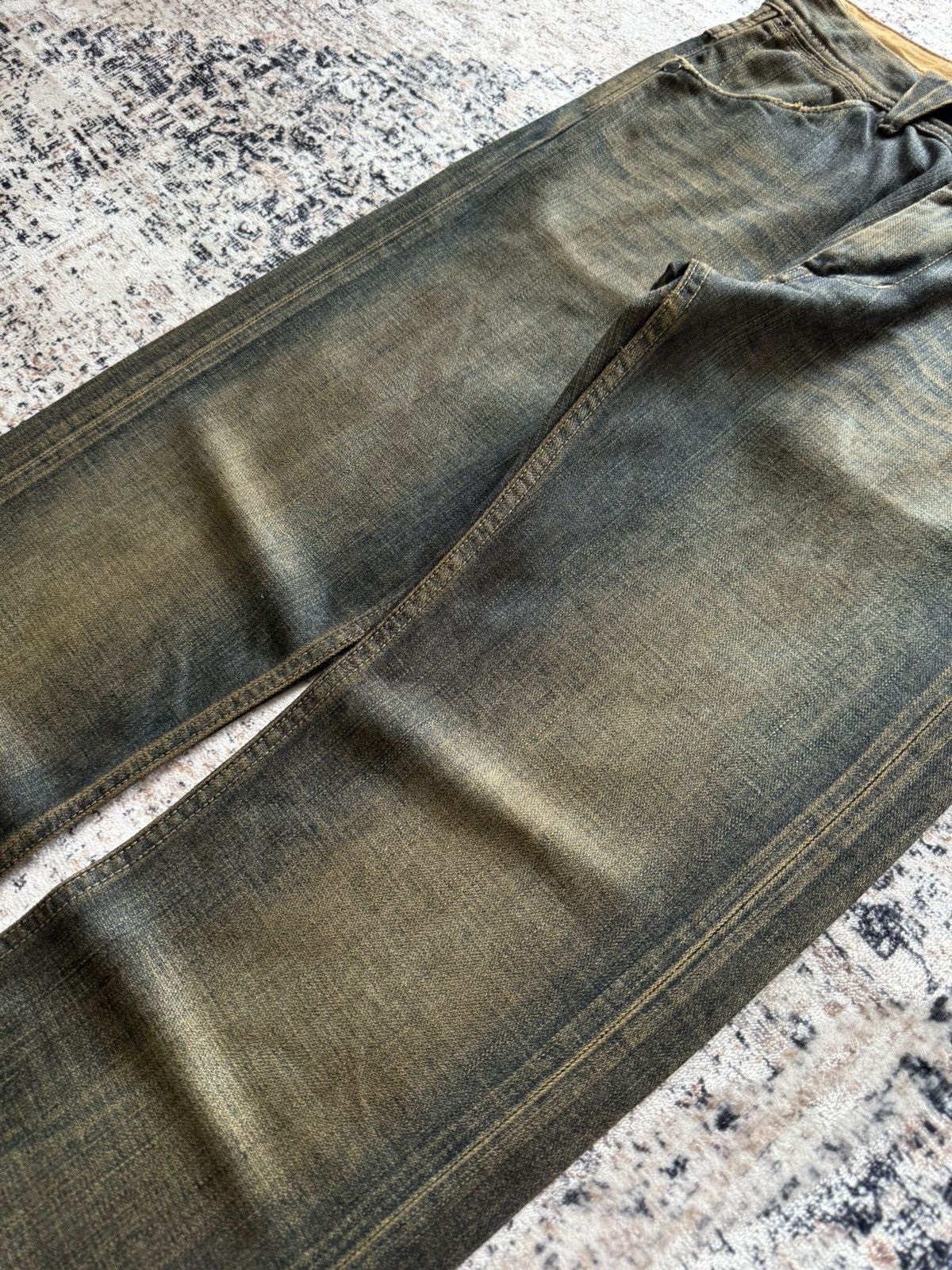 Le Grande Bleu (L.G.B.) Vintage Wrangler Gun Pocket Mud Wash Jeans Size US 30 / EU 46 - 6 Thumbnail