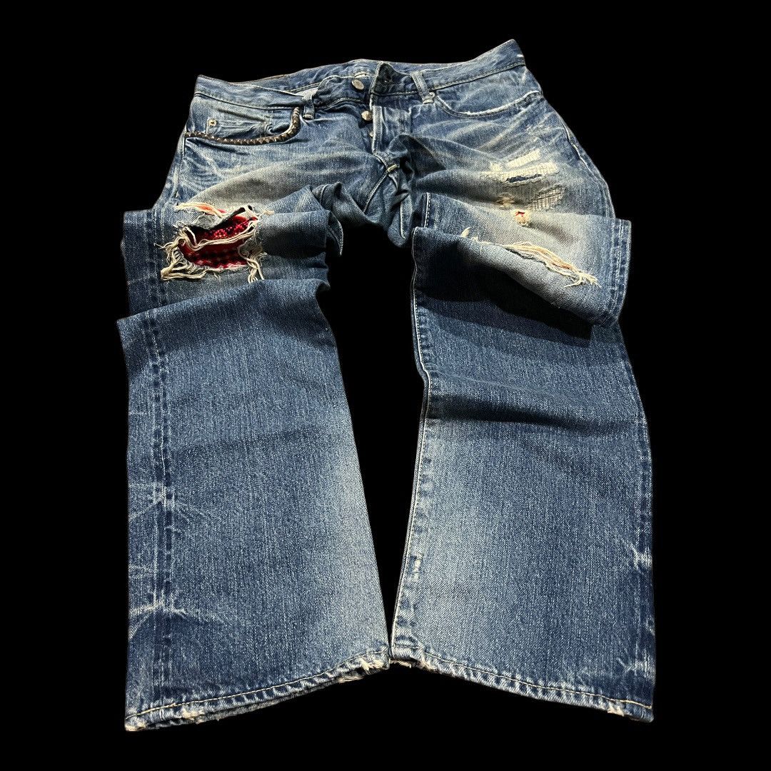 Hysteric Glamour × Japanese Brand HYSTERIC GLAMOUR SELVEDGE JAPANESE BRAND DISTRESSED DENIM Size US 34 / EU 50 - 9 Thumbnail