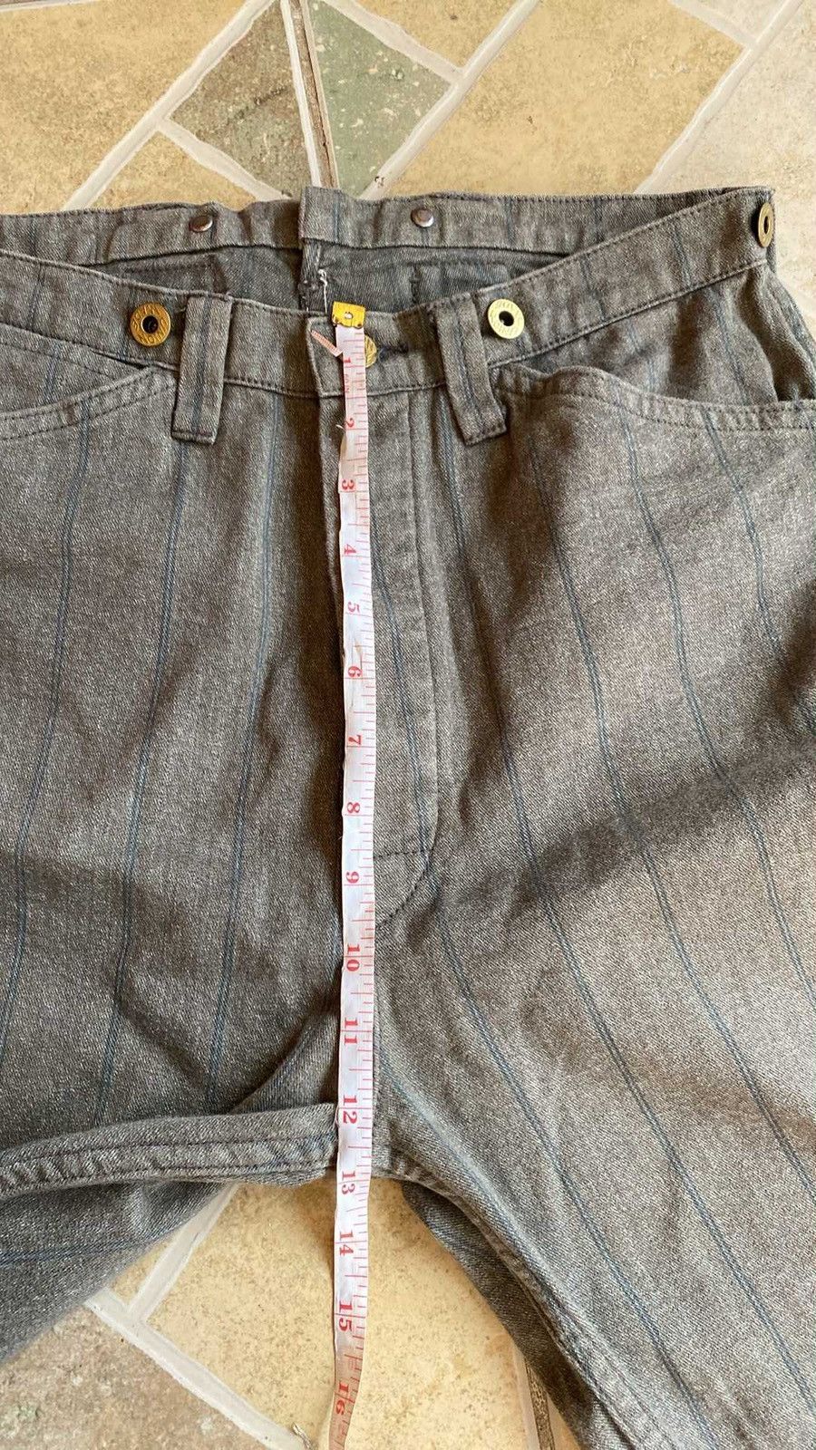 Japanese Brand WAREHOUSE X HELLERS CAFE STRIPED WORK PANTS Size US 30 / EU 46 - 15 Thumbnail