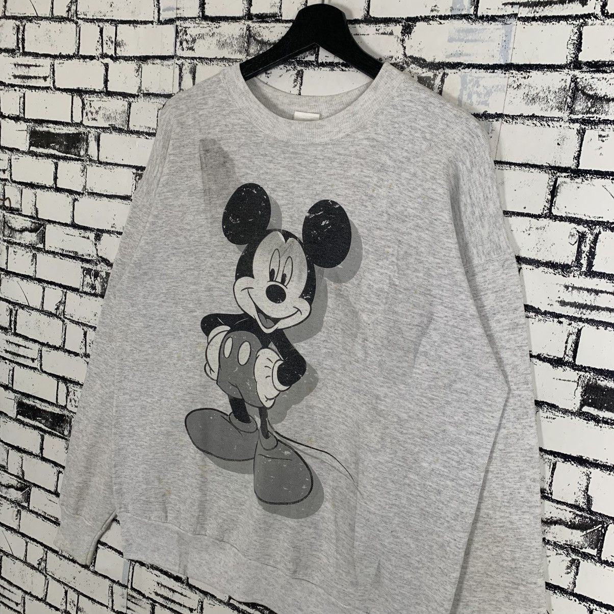 Disney × Mickey Mouse × Vintage 90s Disney Mickey Mouse Sweatshirt Size US L / EU 52-54 / 3 - 2 Thumbnail