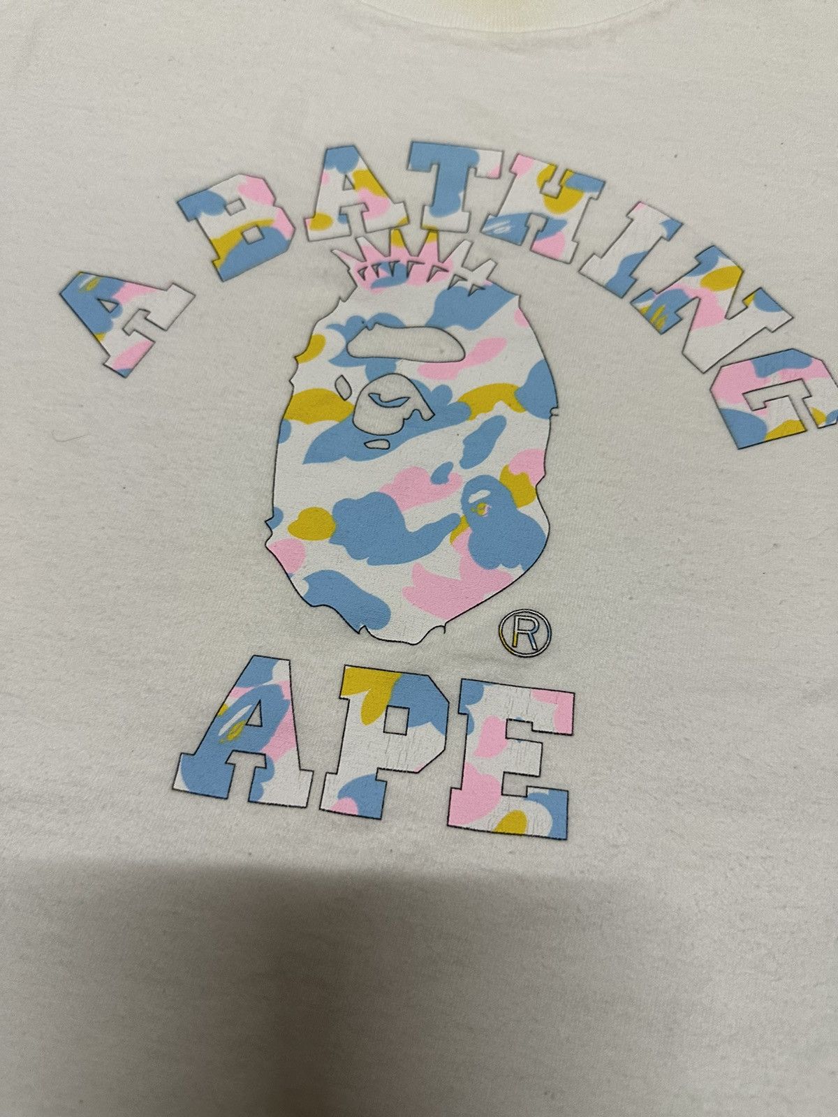 Bape Cotton Candy College Tee Size US L / EU 52-54 / 3 - 3 Thumbnail