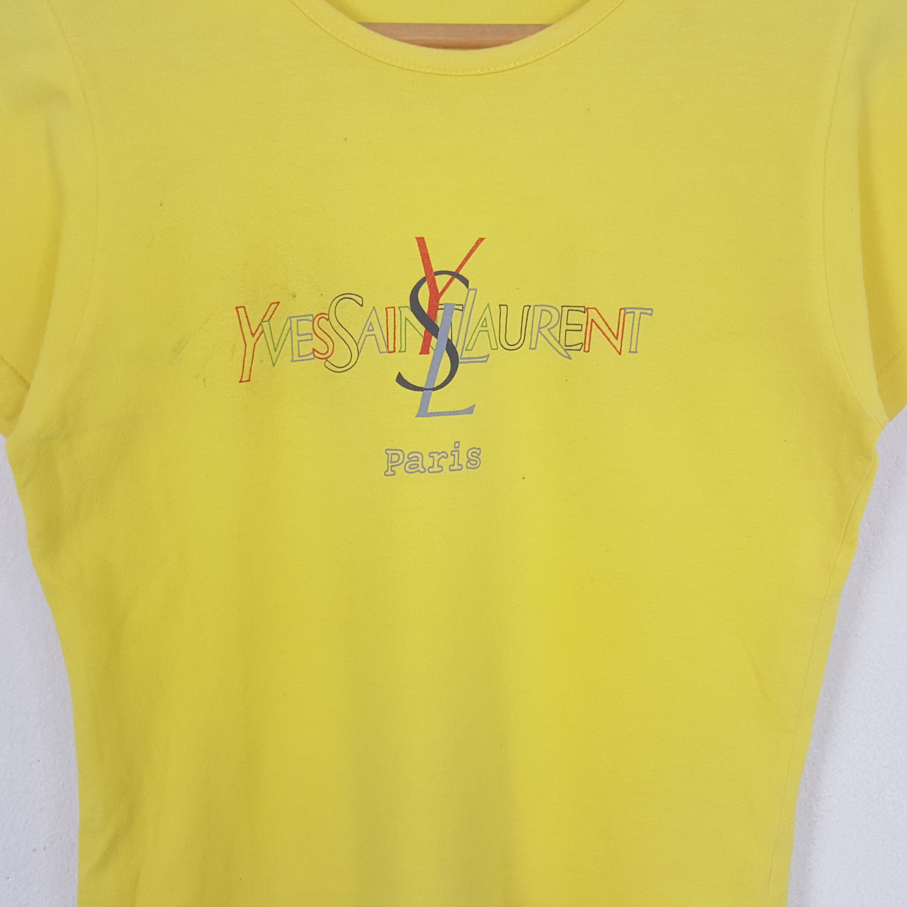 Vintage Vintage Yves Saint Laurent Designer Brand Tshirt RR13 Size XS / US 0-2 / IT 36-38 - 2 Thumbnail
