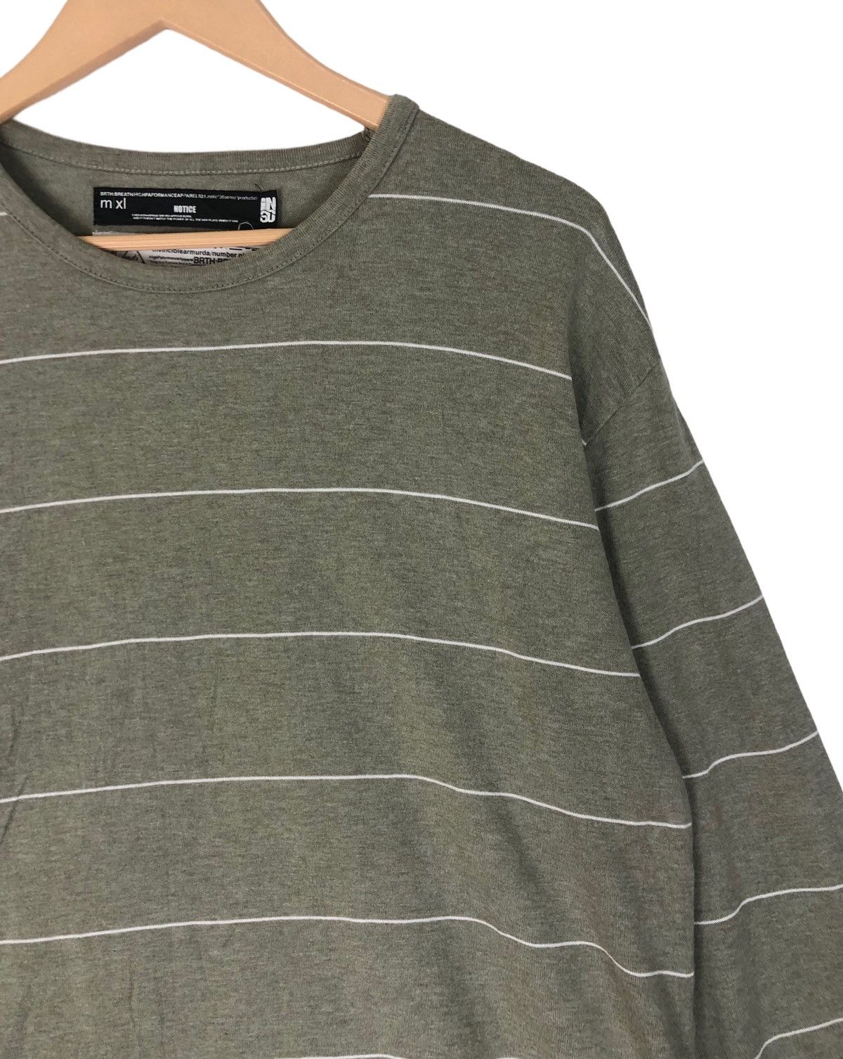 Japanese Brand Brth Breath x Number Nine Stripe Longsleeve T shirt Size US XL / EU 56 / 4 - 6 Thumbnail