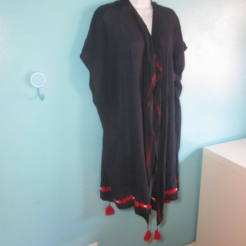 J.Crew J.Crew Navy Cotton Swim Cover Up OS Size ONE SIZE - 7 Thumbnail
