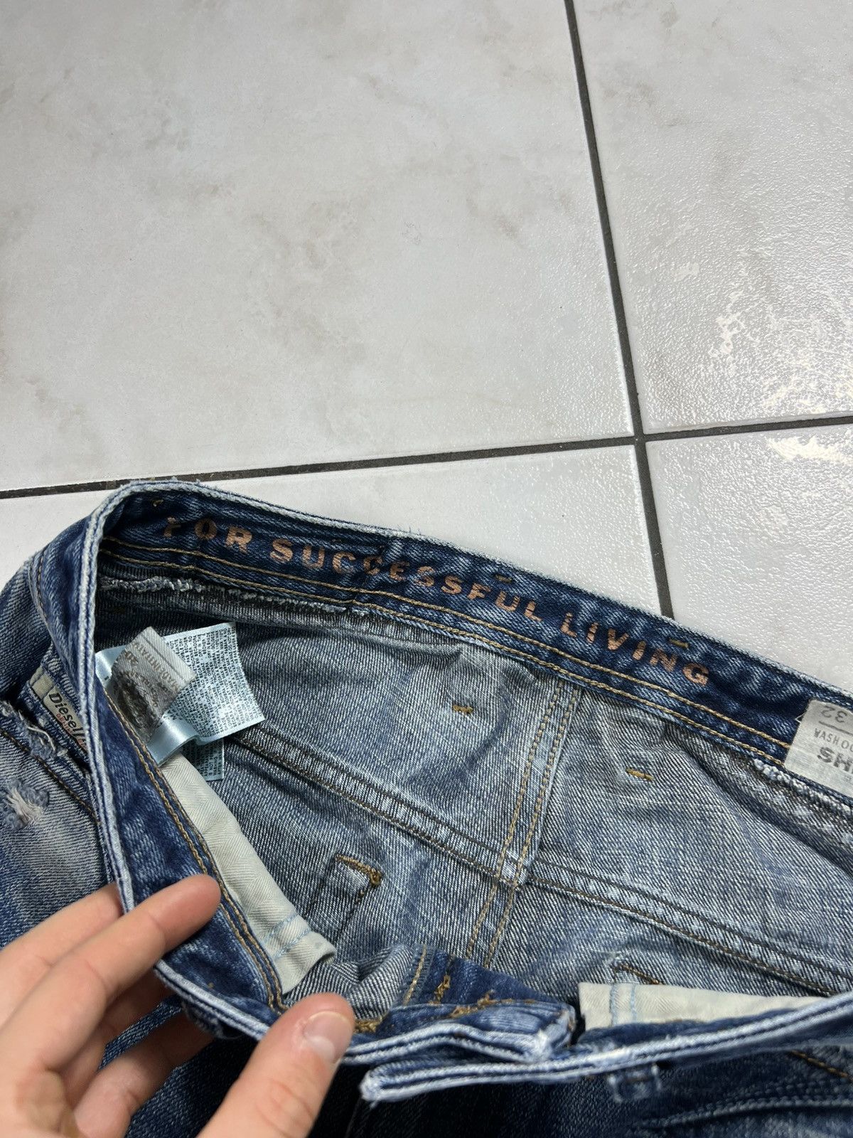 Diesel Vintage Diesel shioner distressed denim jeans slim skinny Size US 30 / EU 46 - 16 Thumbnail